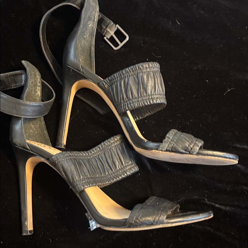 Vince Camuto Black Strappy Stiletto Heels Sz 8.5